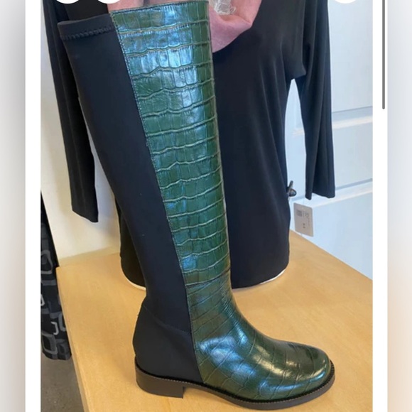 Unity in Diversity Mozart Knee Height Riding Boots Black & Green sizes 36 37 - Picture 3 of 7